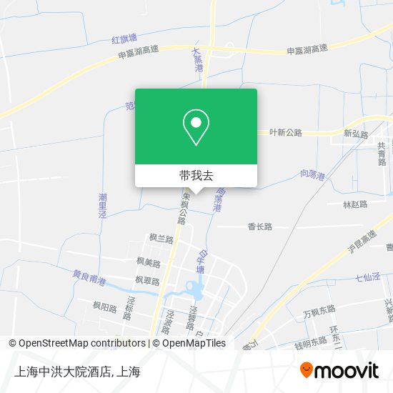 上海中洪大院酒店地图