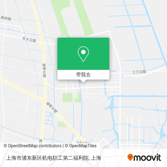上海市浦东新区机电职工第二福利院地图