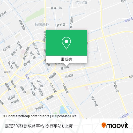 嘉定20路(新成路车站-徐行车站)地图