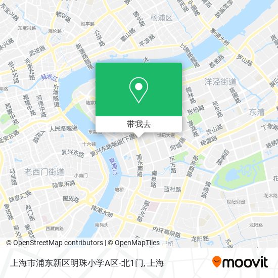 上海市浦东新区明珠小学A区-北1门地图