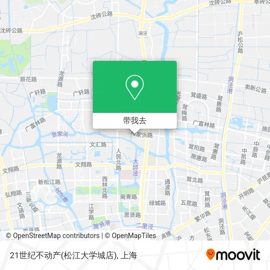 21世纪不动产(松江大学城店)地图