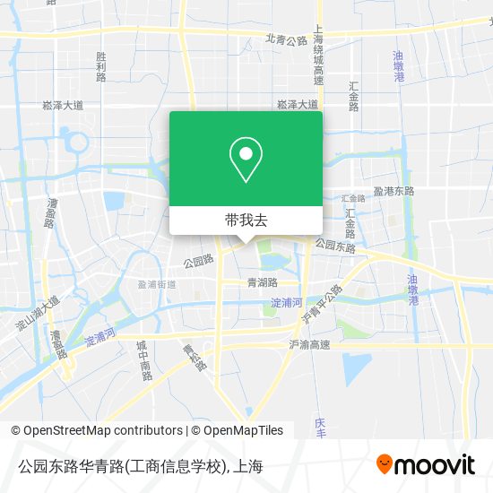 公园东路华青路(工商信息学校)地图