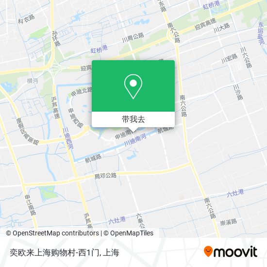 奕欧来上海购物村-西1门地图