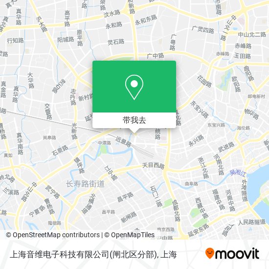 上海音维电子科技有限公司(闸北区分部)地图