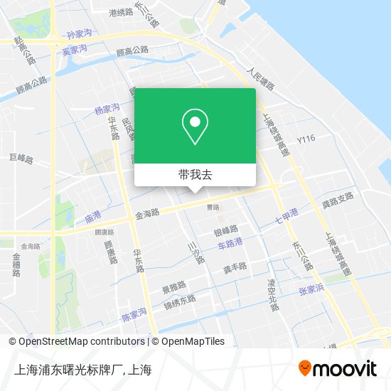 上海浦东曙光标牌厂地图