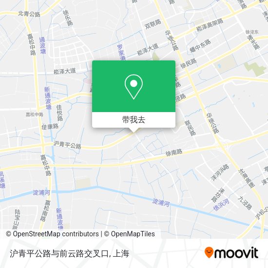 沪青平公路与前云路交叉口地图