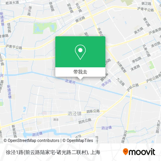 徐泾1路(前云路陆家宅-诸光路二联村)地图