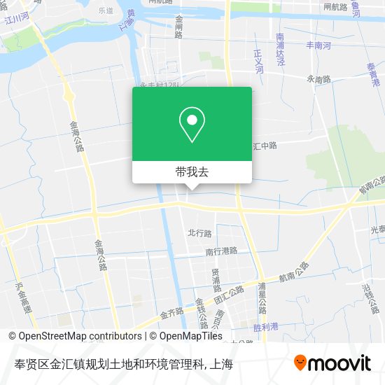 奉贤区金汇镇规划土地和环境管理科地图