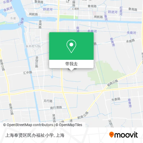 上海奉贤区民办福祉小学地图