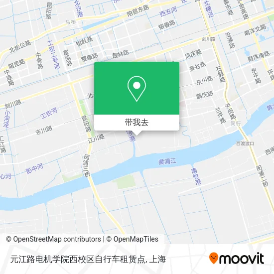 元江路电机学院西校区自行车租赁点地图