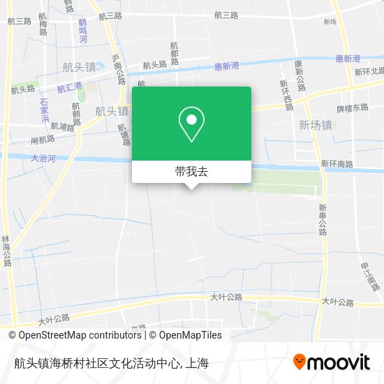 航头镇海桥村社区文化活动中心地图