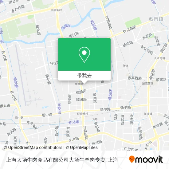 上海大场牛肉食品有限公司大场牛羊肉专卖地图