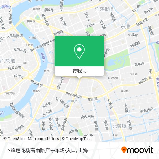 卜蜂莲花杨高南路店停车场-入口地图