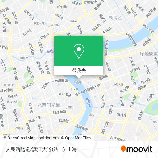 人民路隧道/滨江大道(路口)地图