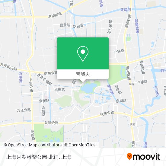 上海月湖雕塑公园-北门地图