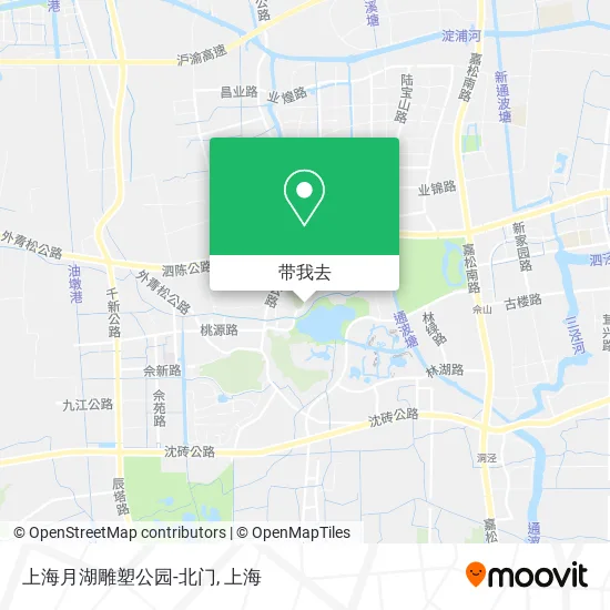 上海月湖雕塑公园-北门地图