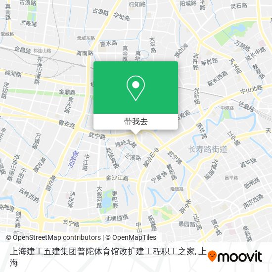 上海建工五建集团普陀体育馆改扩建工程职工之家地图
