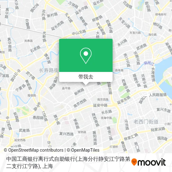 中国工商银行离行式自助银行(上海分行静安江宁路第二支行江宁路)地图