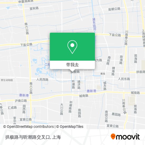 拱极路与听潮路交叉口地图