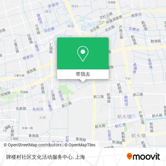 牌楼村社区文化活动服务中心地图