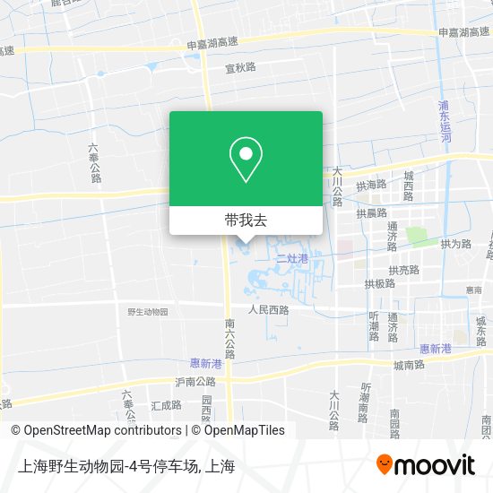 上海野生动物园-4号停车场地图