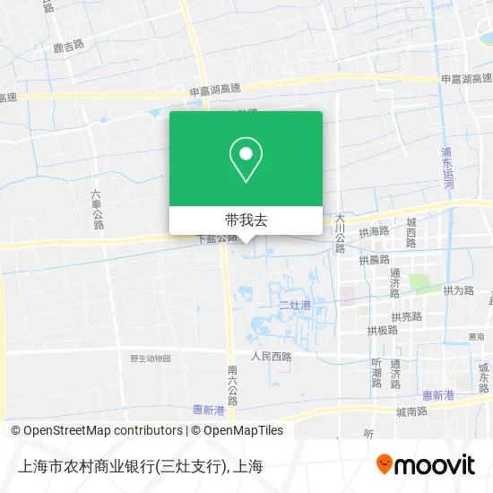 上海市农村商业银行(三灶支行)地图