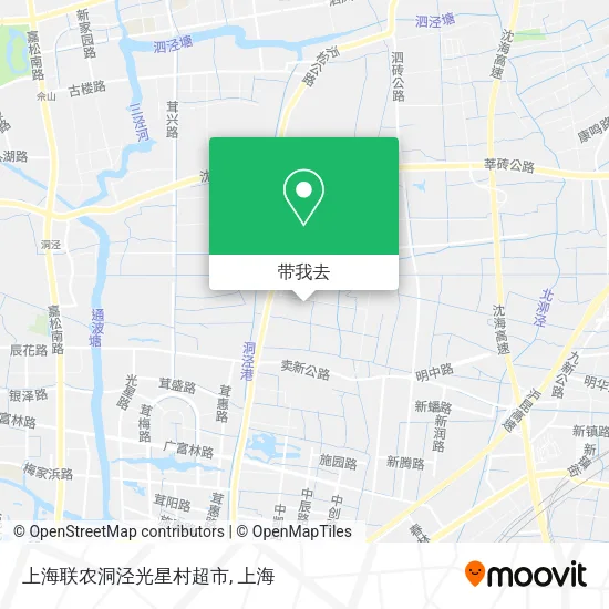 上海联农洞泾光星村超市地图