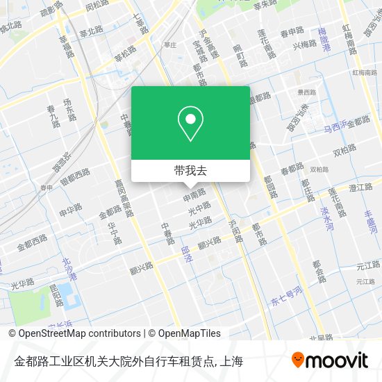 金都路工业区机关大院外自行车租赁点地图