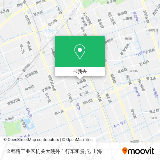 金都路工业区机关大院外自行车租赁点地图