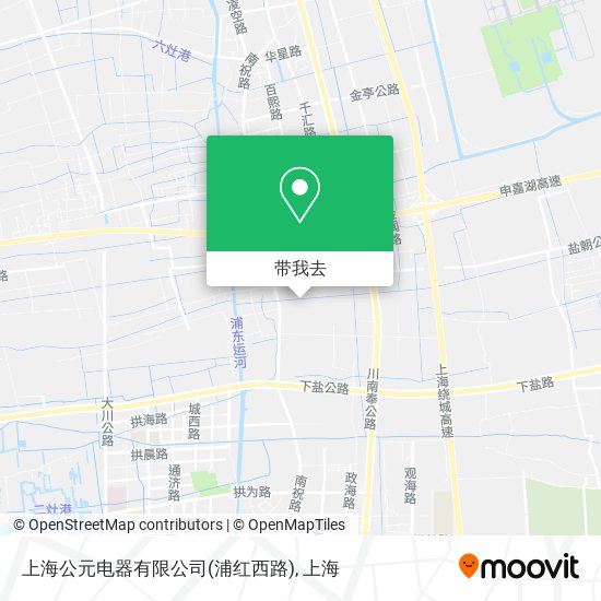 上海公元电器有限公司(浦红西路)地图