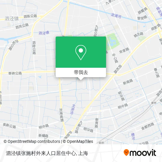 泗泾镇张施村外来人口居住中心地图