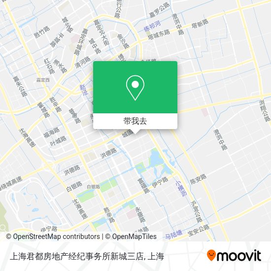 上海君都房地产经纪事务所新城三店地图