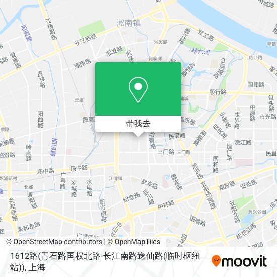 1612路(青石路国权北路-长江南路逸仙路(临时枢纽站))地图