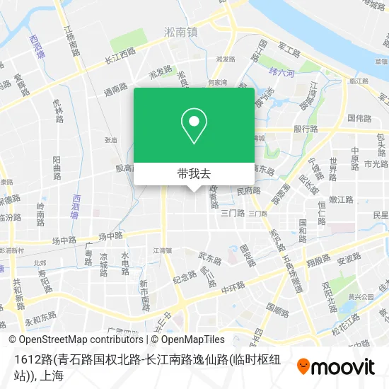 1612路(青石路国权北路-长江南路逸仙路(临时枢纽站))地图