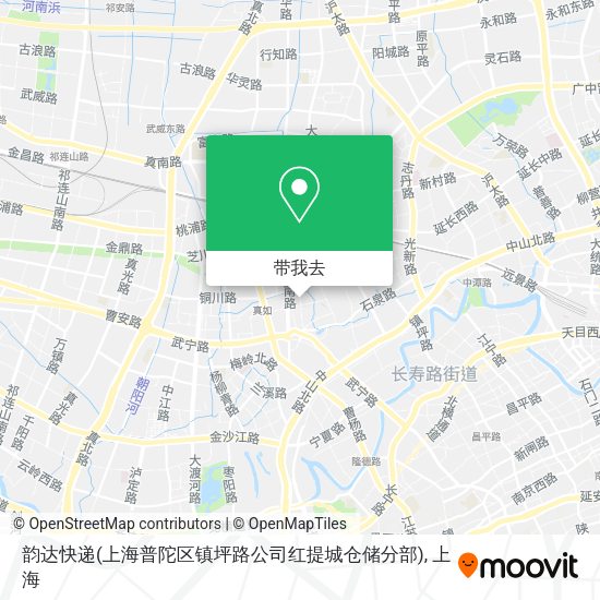 韵达快递(上海普陀区镇坪路公司红提城仓储分部)地图