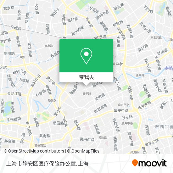 上海市静安区医疗保险办公室地图