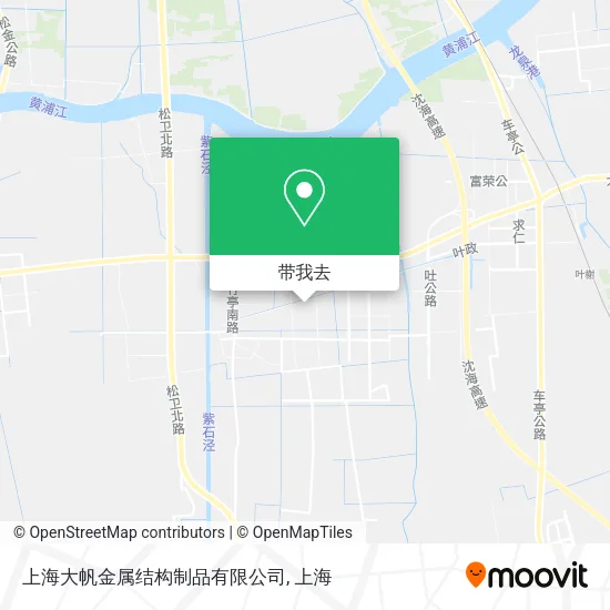 上海大帆金属结构制品有限公司地图