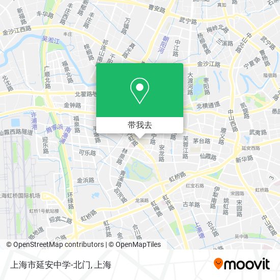 上海市延安中学-北门地图