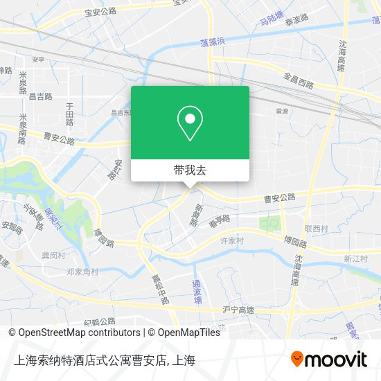 上海索纳特酒店式公寓曹安店地图