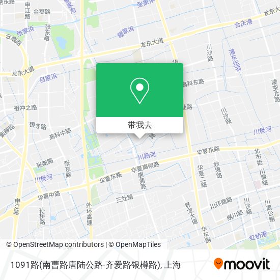 1091路(南曹路唐陆公路-齐爱路银樽路)地图