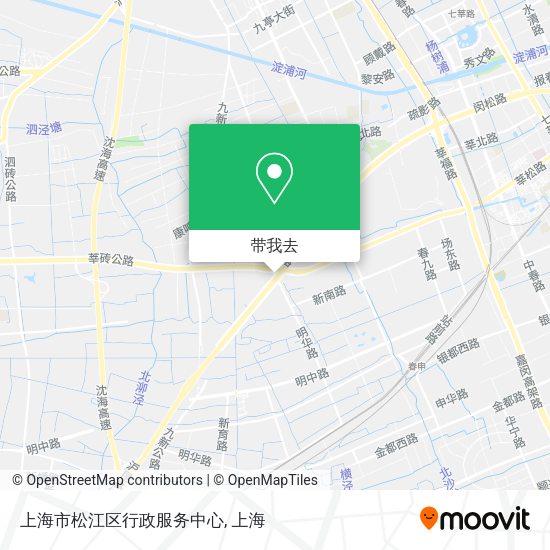 上海市松江区行政服务中心地图