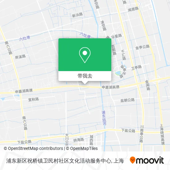 浦东新区祝桥镇卫民村社区文化活动服务中心地图
