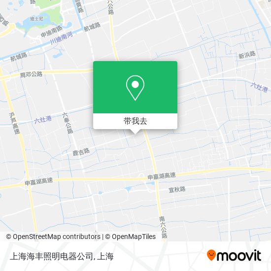 上海海丰照明电器公司地图