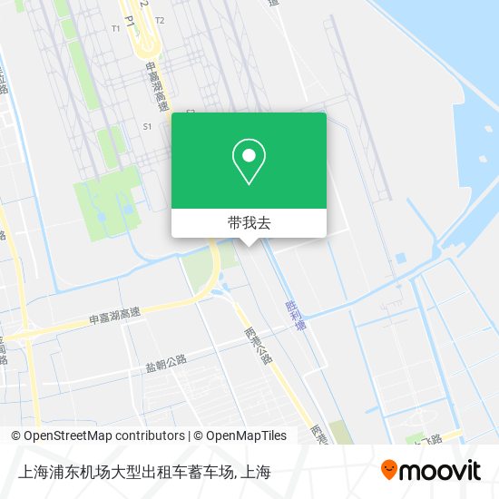 上海浦东机场大型出租车蓄车场地图