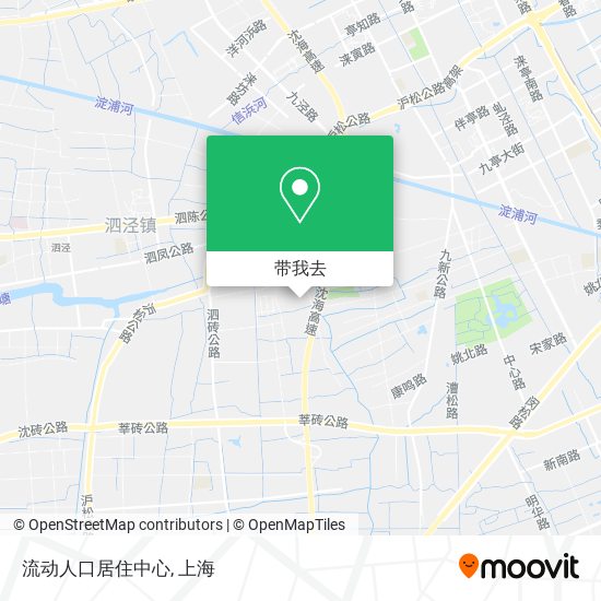 流动人口居住中心地图