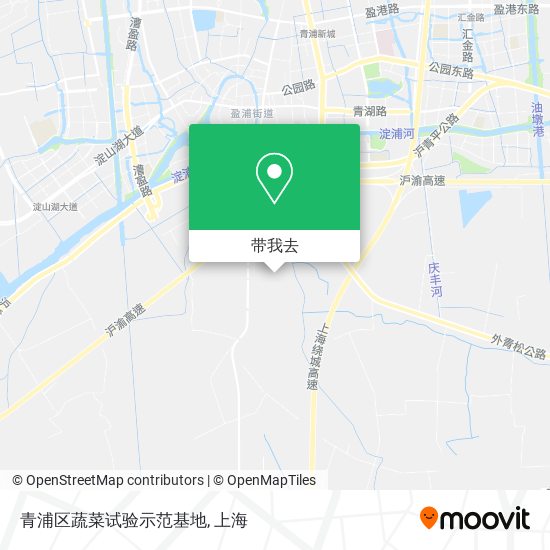 青浦区蔬菜试验示范基地地图