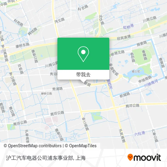 沪工汽车电器公司浦东事业部地图