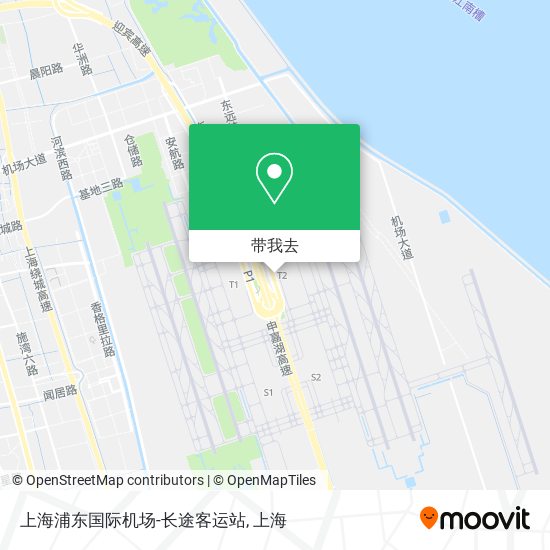 上海浦东国际机场-长途客运站地图