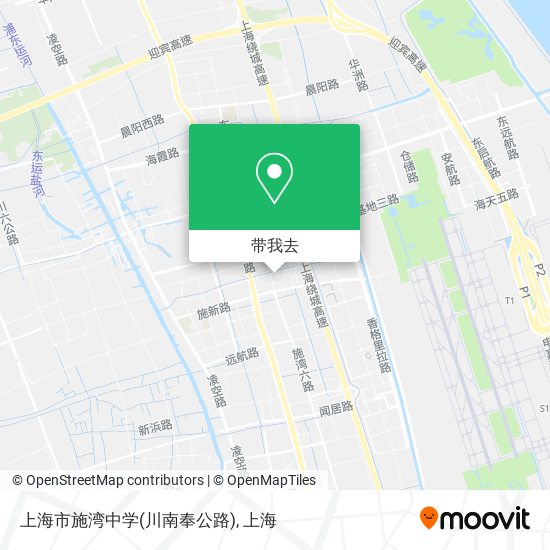 上海市施湾中学(川南奉公路)地图