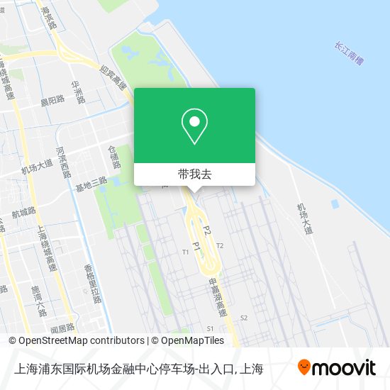 上海浦东国际机场金融中心停车场-出入口地图